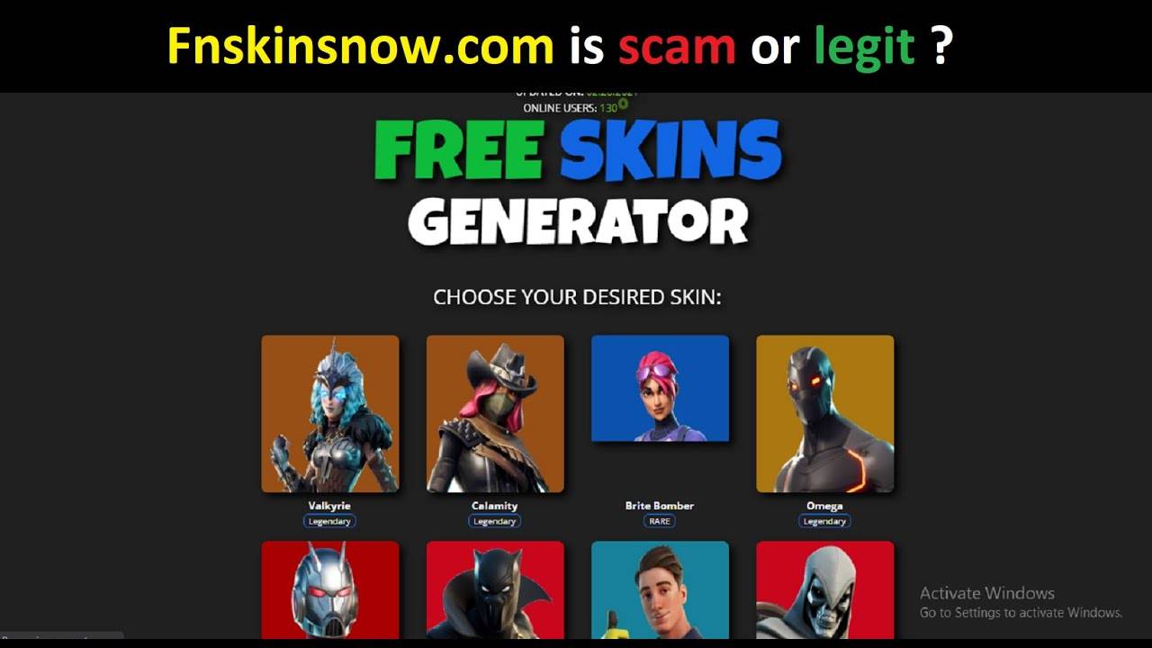 Fnskinsnow.Com: Get Free Fortnite Skins using Fnskinsnow